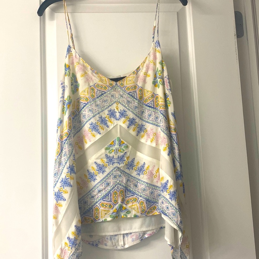 BCBG white/pastel tank